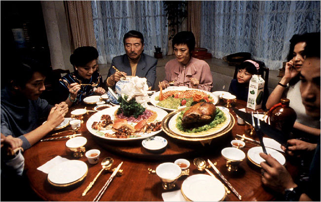 The Zhu family dine together in Eat, Drink, Man, Woman