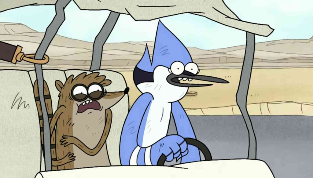 A screenshot from regular show