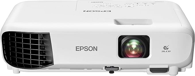 Epson EX3280 3-Chip 3LCD XGA Projector, 3,600 Lumens Color Brightness, 3,600 Lumens White Brightness, HDMI, Built-in Speaker, 15,000:1 Contrast Ratio